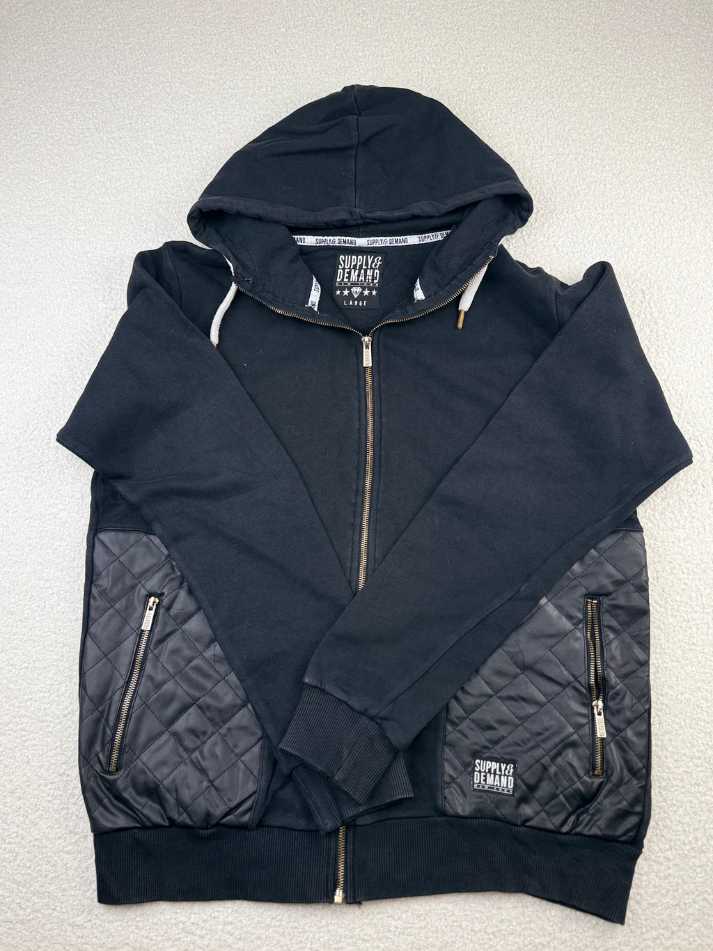 Supply & Demand Quilted Zip-Up Hoodie | C:44 L:28
