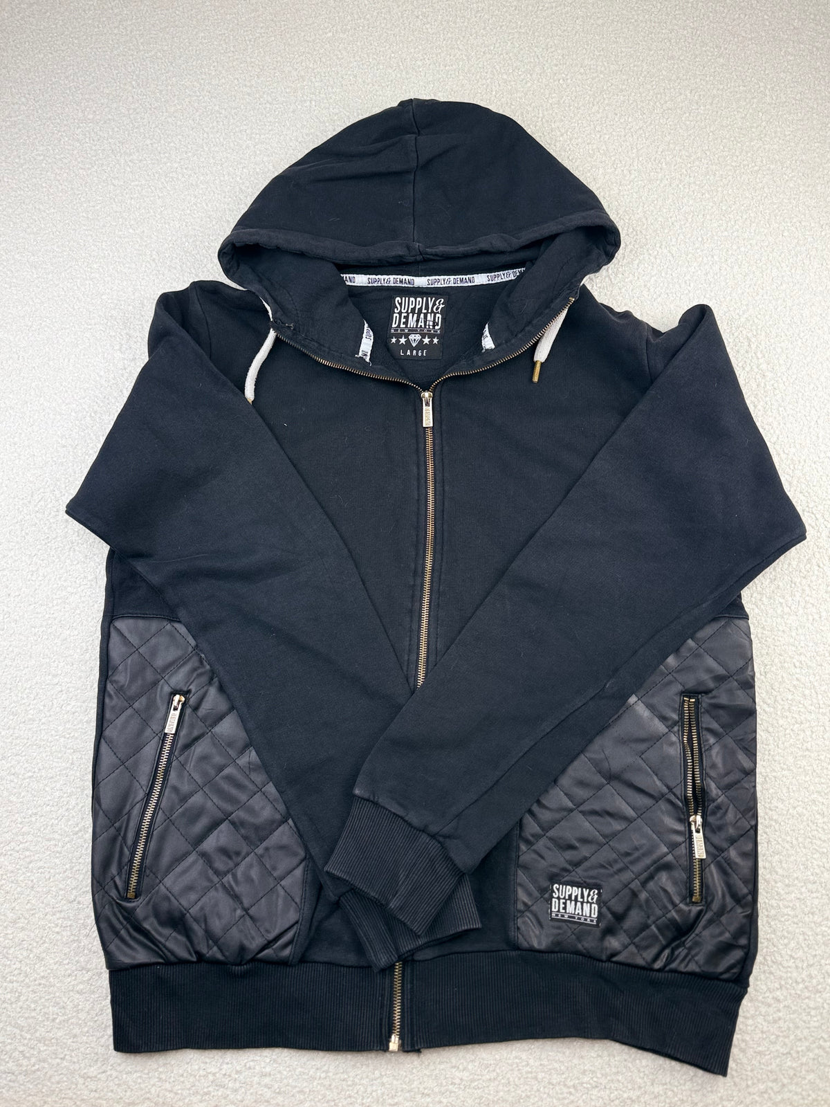 Supply & Demand Quilted Zip-Up Hoodie | C:44 L:28