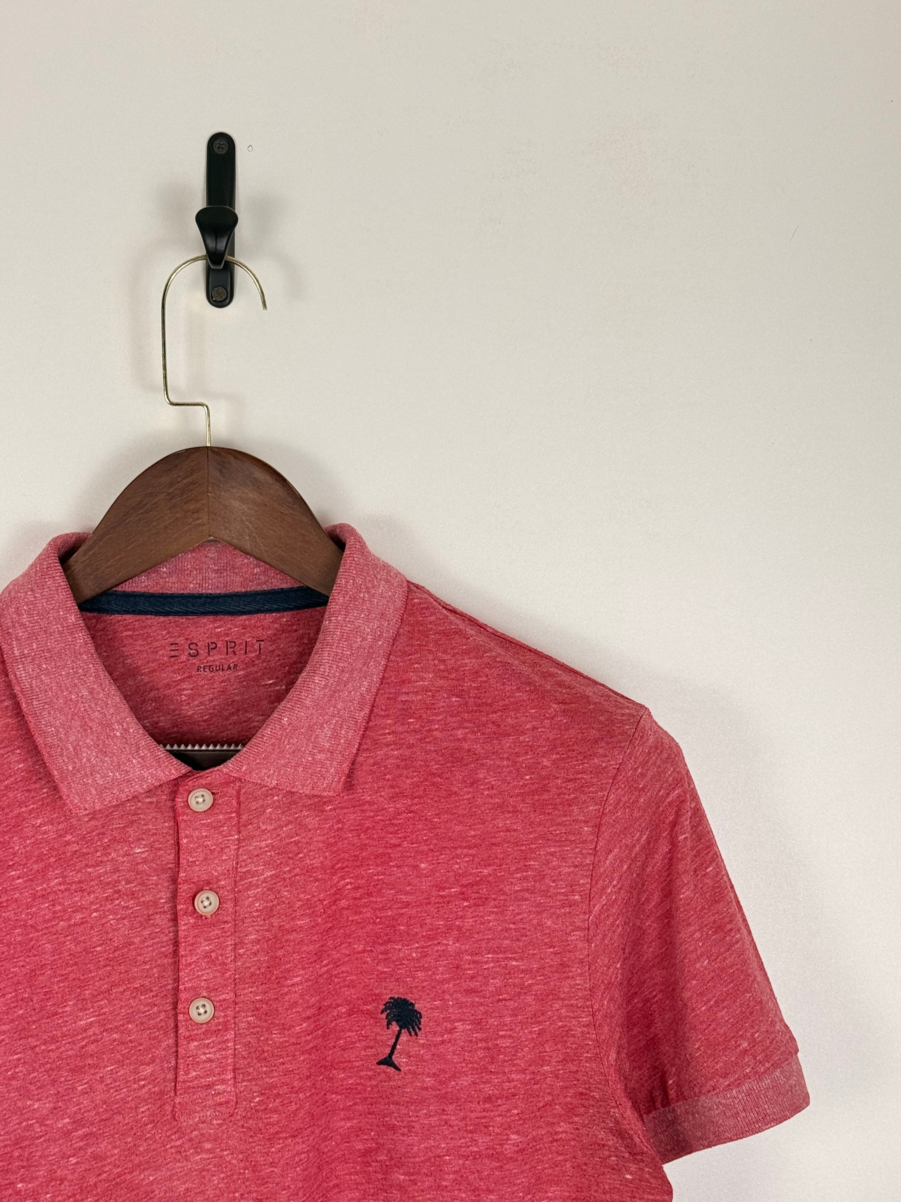 Esprit Red Heathered Palm Tree Polo | C:42 L:28