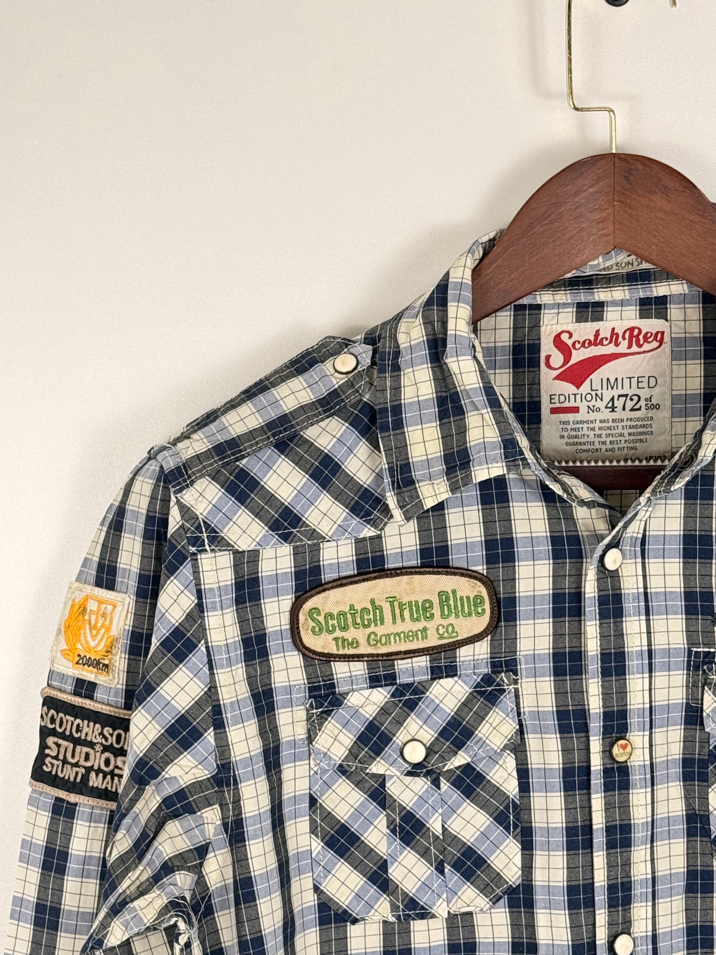 Scotch & Soda Vintage Plaid Patchwork Shirt | C:40 L:28