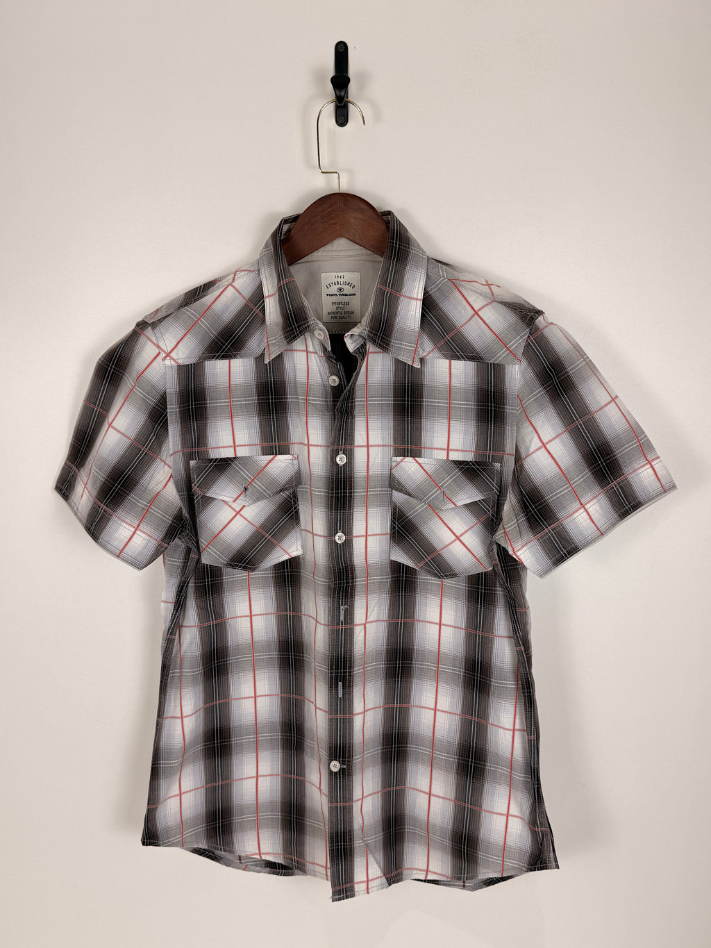 Tom Tailor Plaid Short-Sleeve Shirt | C:42 L:29