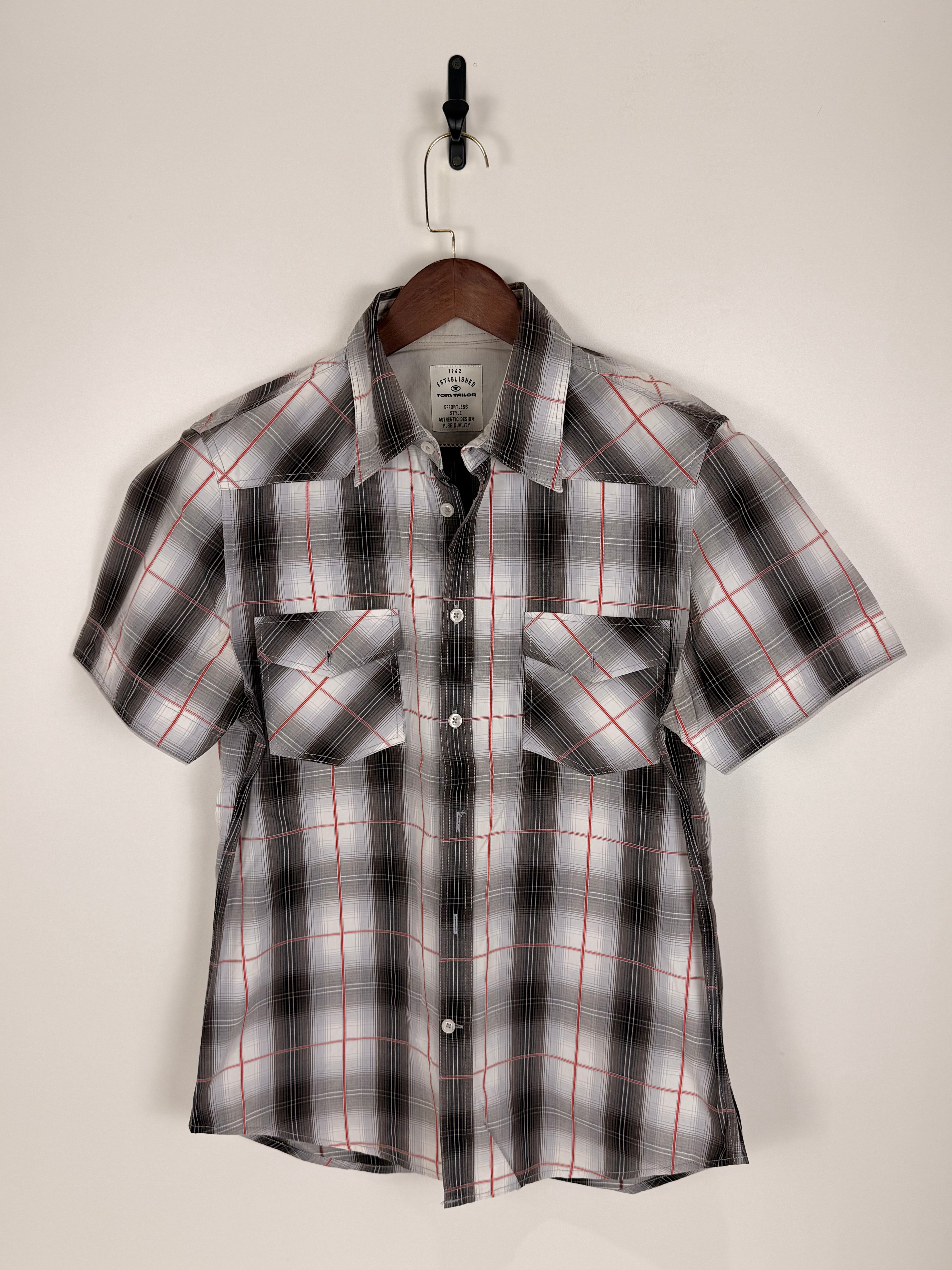 Tom Tailor Plaid Short-Sleeve Shirt | C:42 L:29