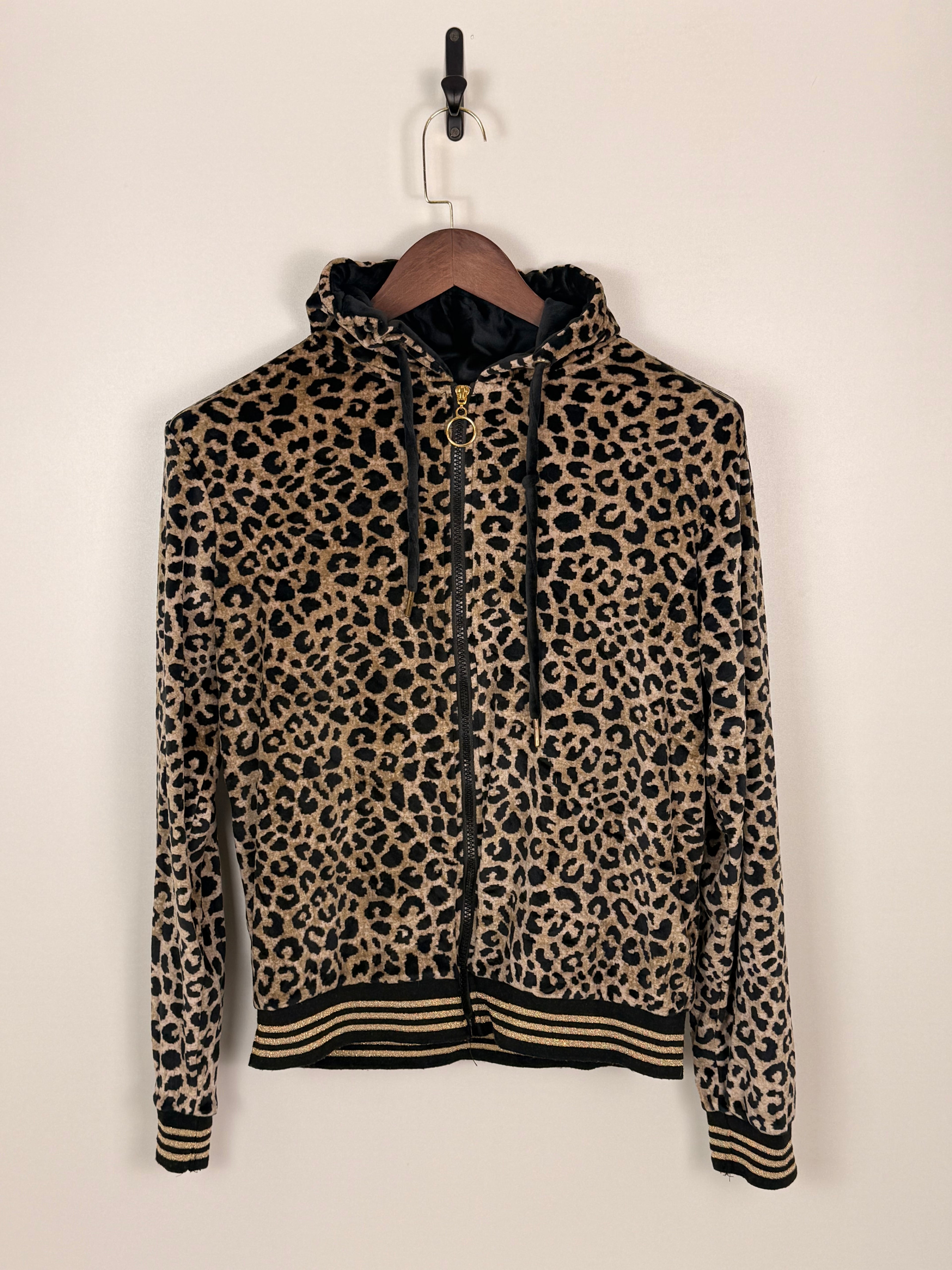 Leopard Print Velour Track Suit