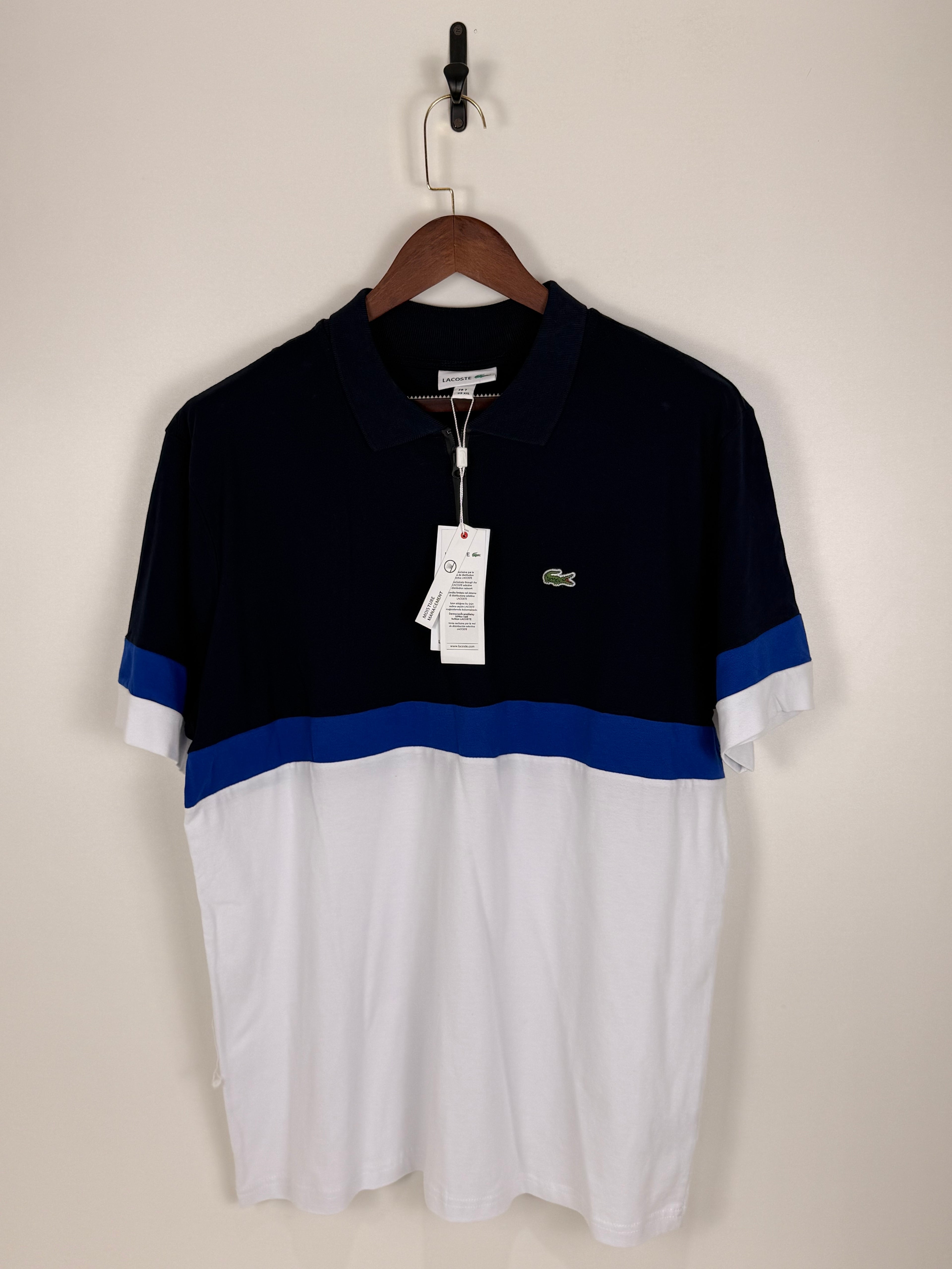Lacoste Navy Blue Colorblock Polo | C:46 L:30