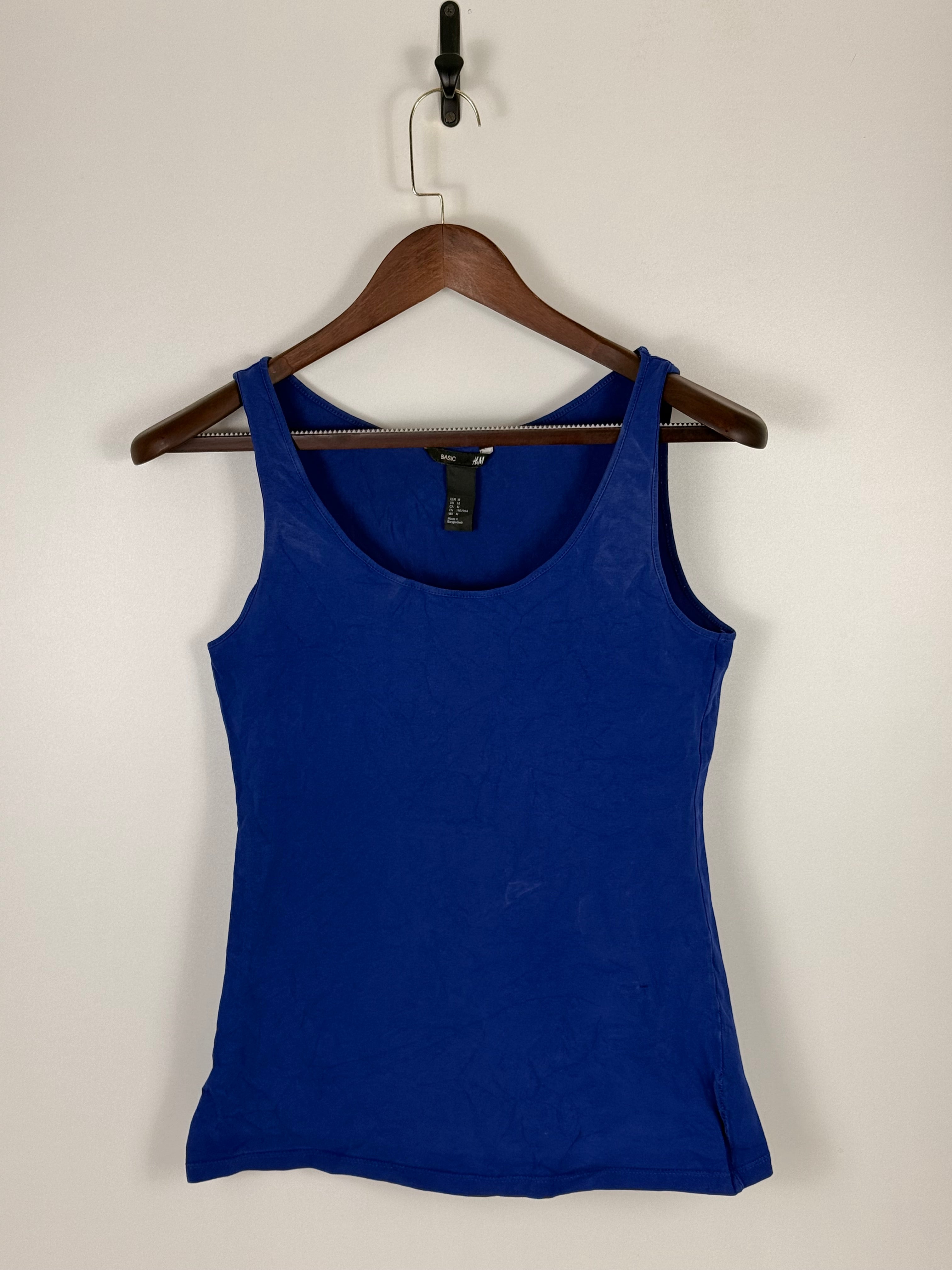 H&M Basic Royal Blue Scoop Neck Tank Top | C:    L: