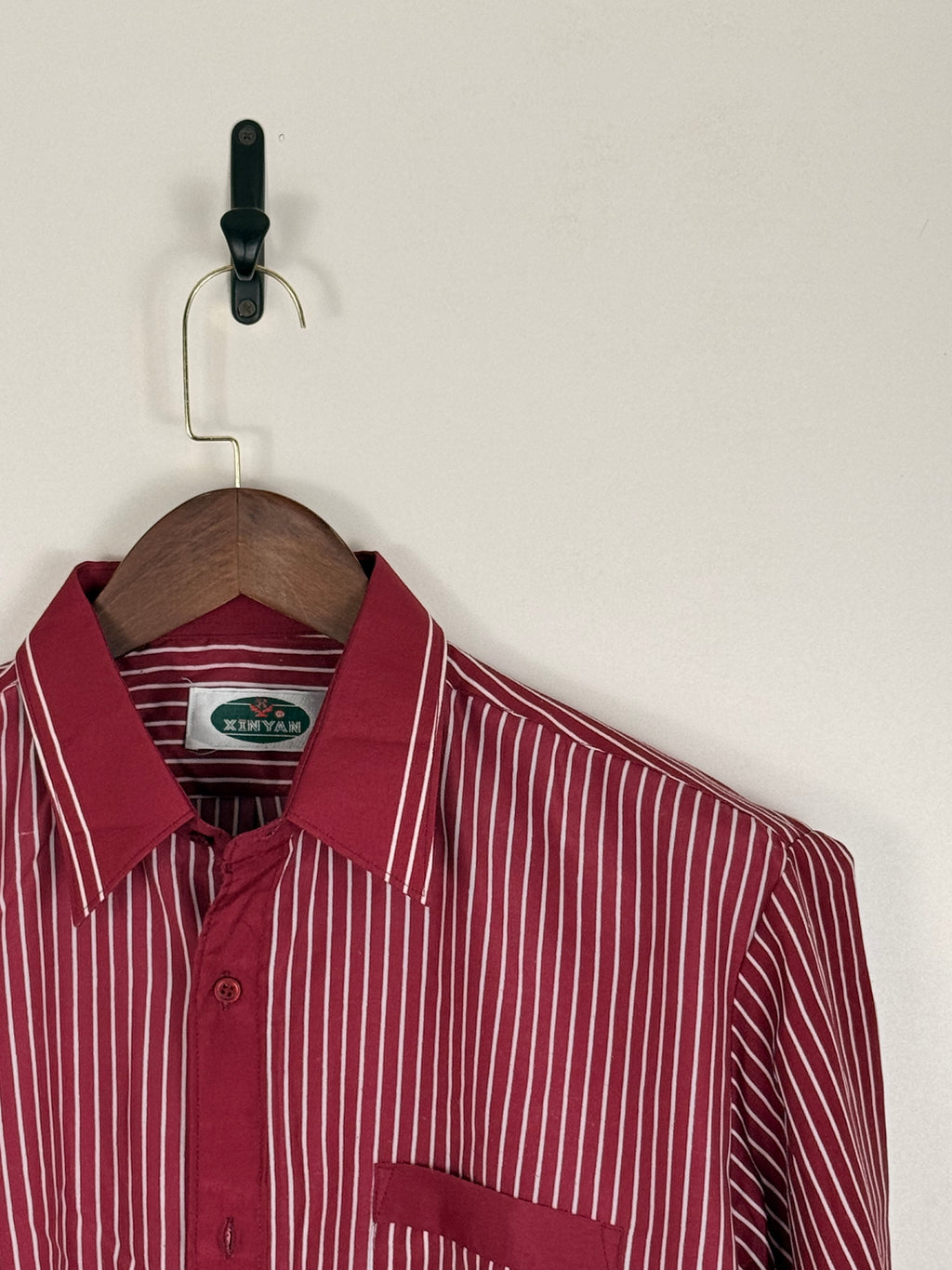 Vintage Burgundy Stripe Shirt | C:46 L:30