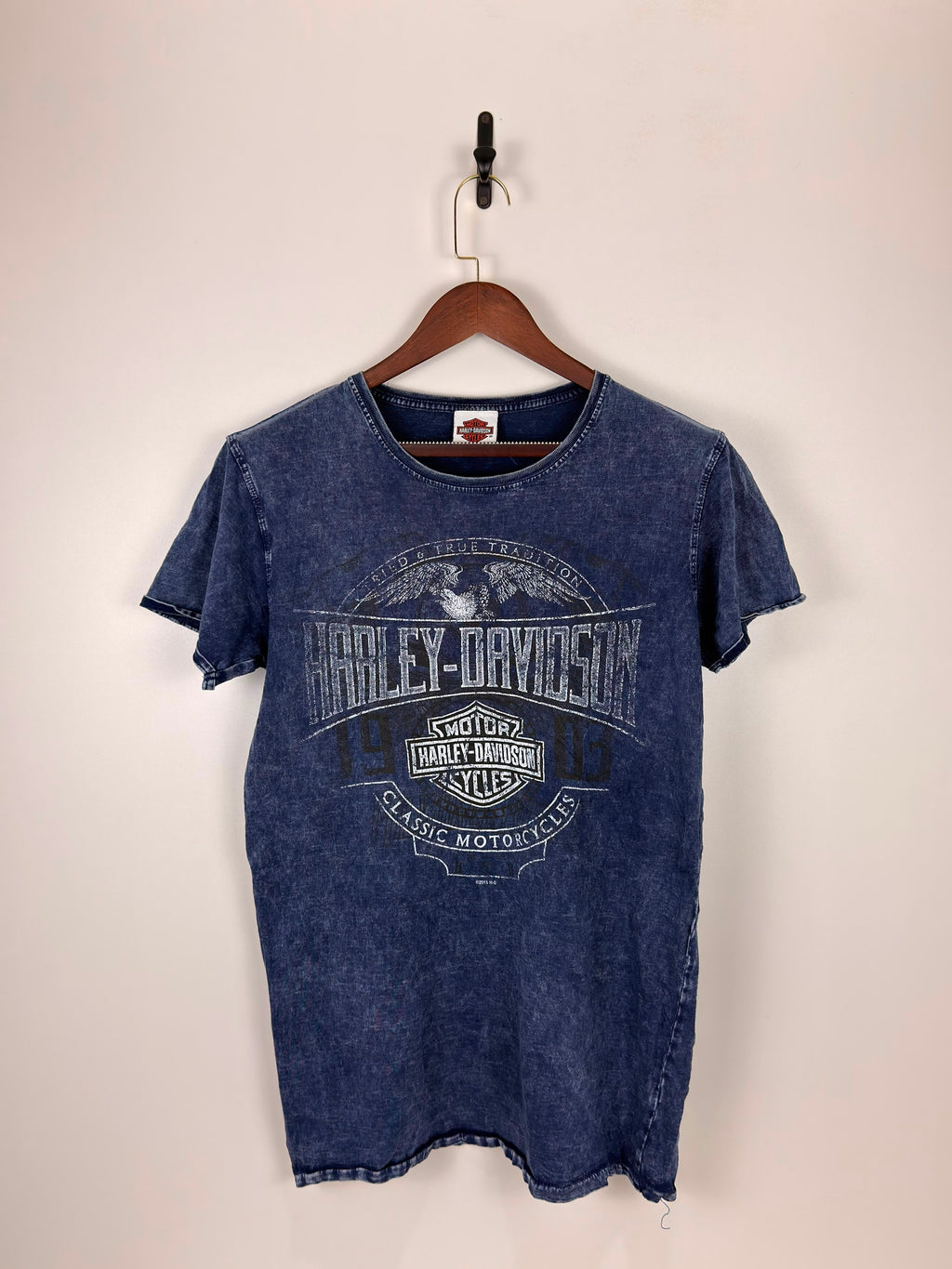 Harley-Davidson Graphic Tee - Navy Acid Wash | Chest: 40 Length: 29