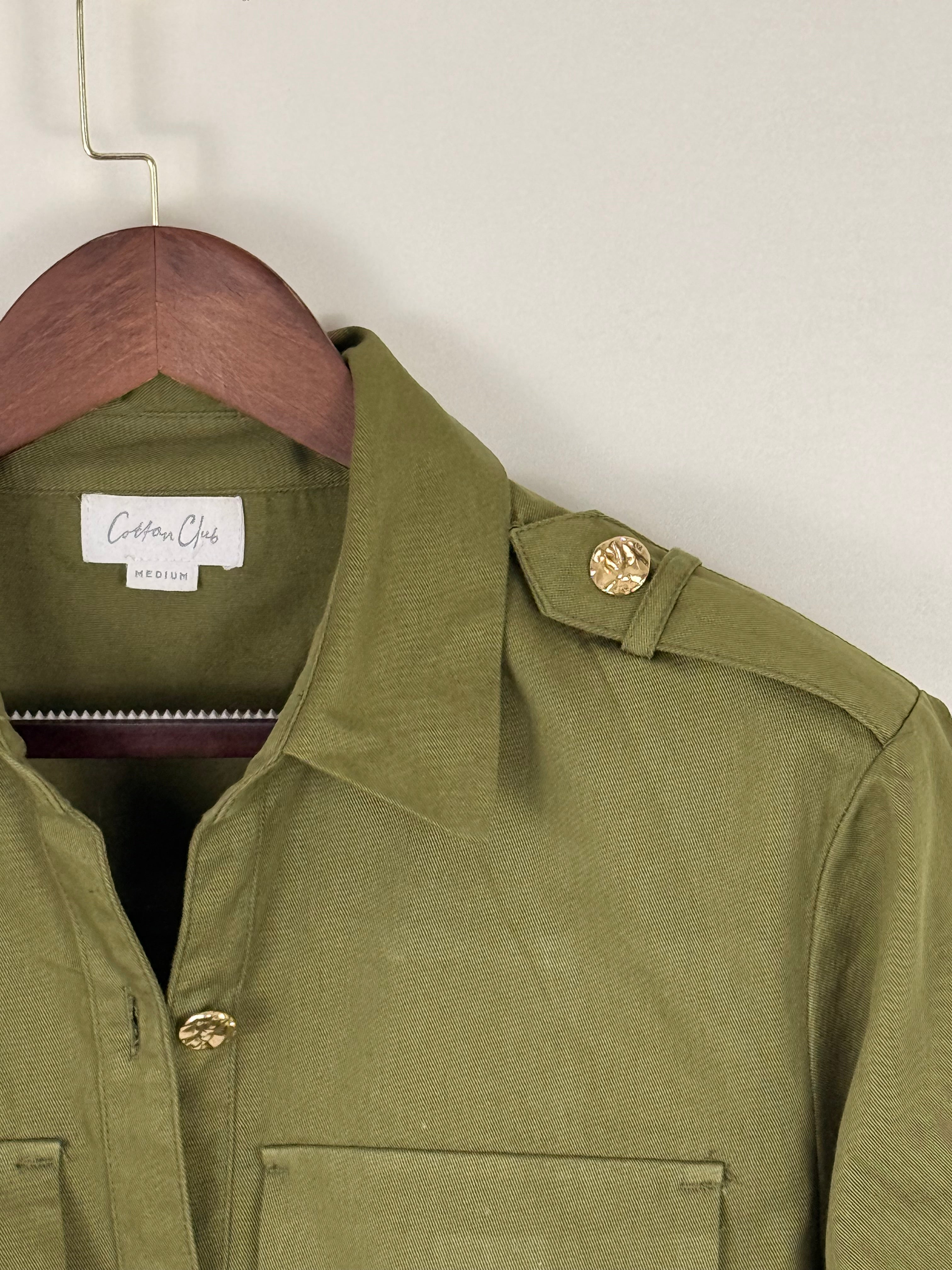 Cotton club Olive Cotton Twill Shirt