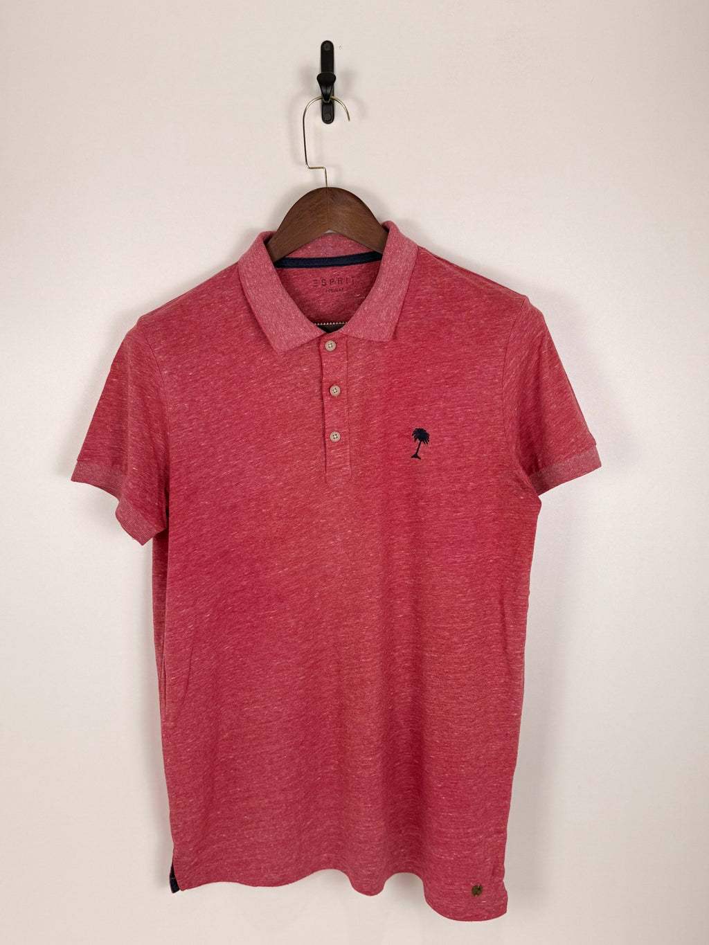 Esprit Red Heathered Palm Tree Polo | C:42 L:28