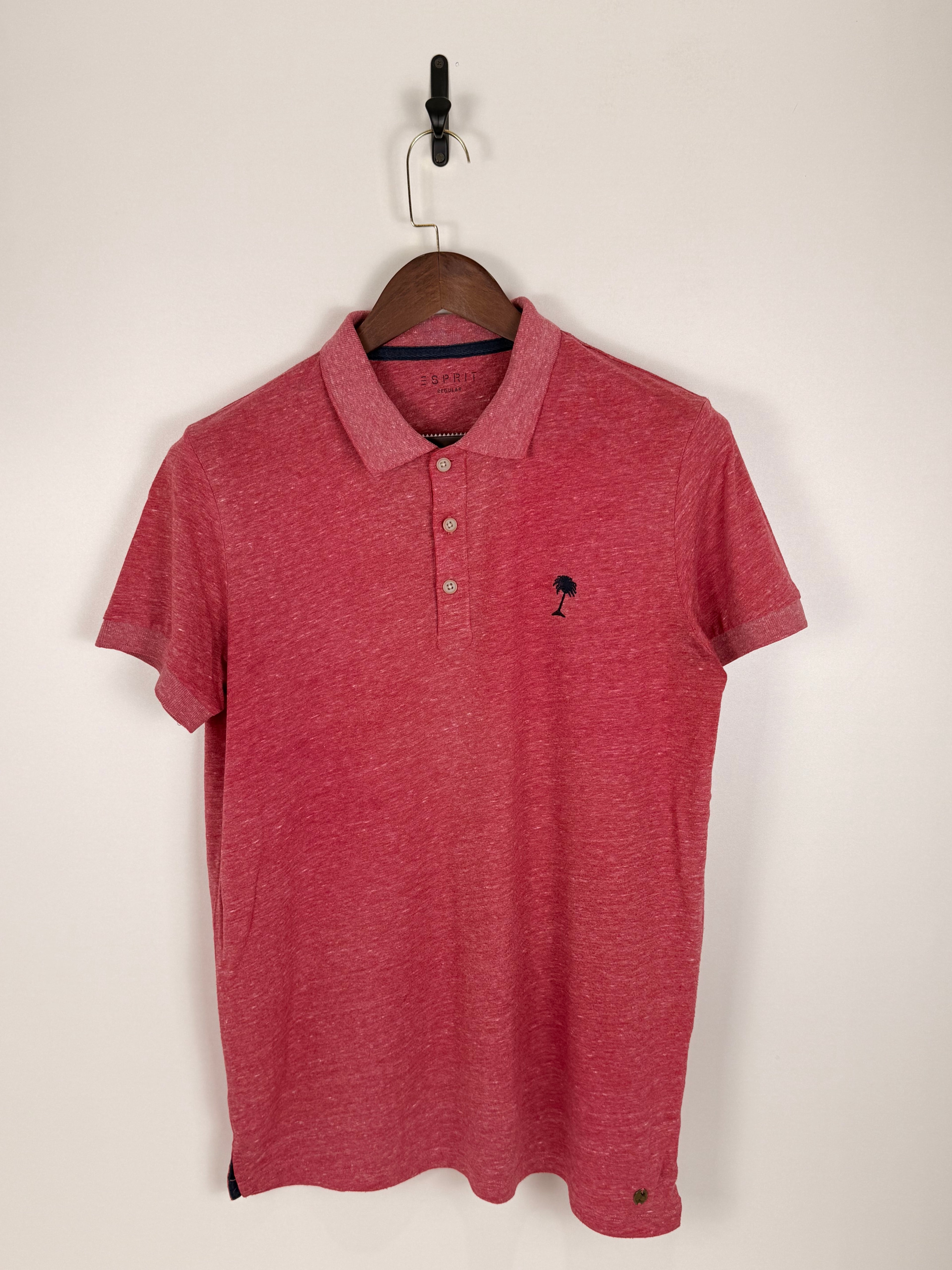 Esprit Red Heathered Palm Tree Polo | C:42 L:28