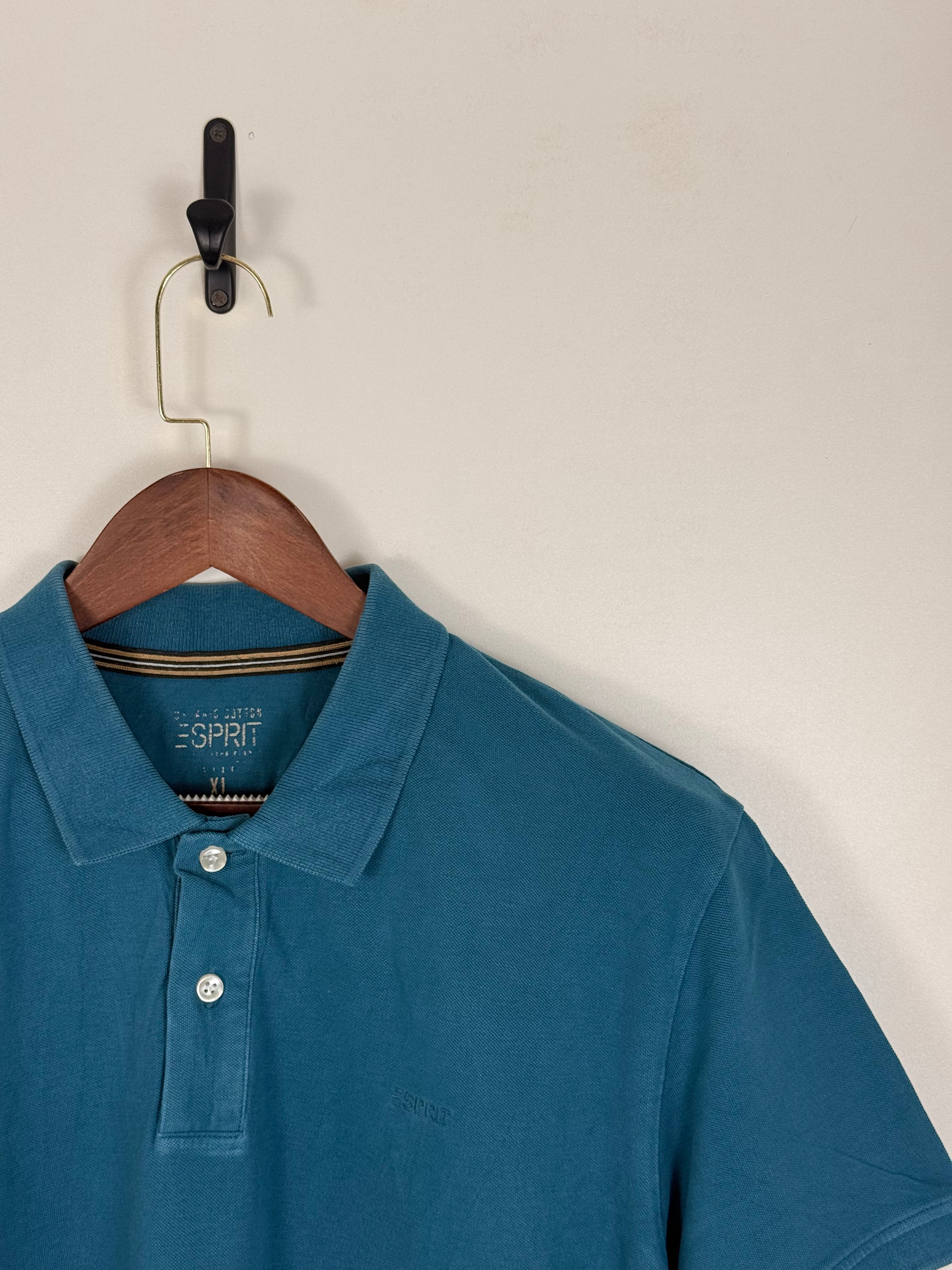 Esprit Teal Blue Classic Polo | C:44 L:29