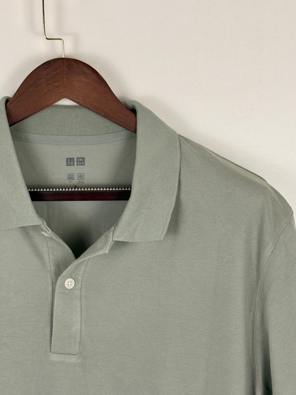 Uniqlo Mist Green Piqué Polo | C:50 L:30