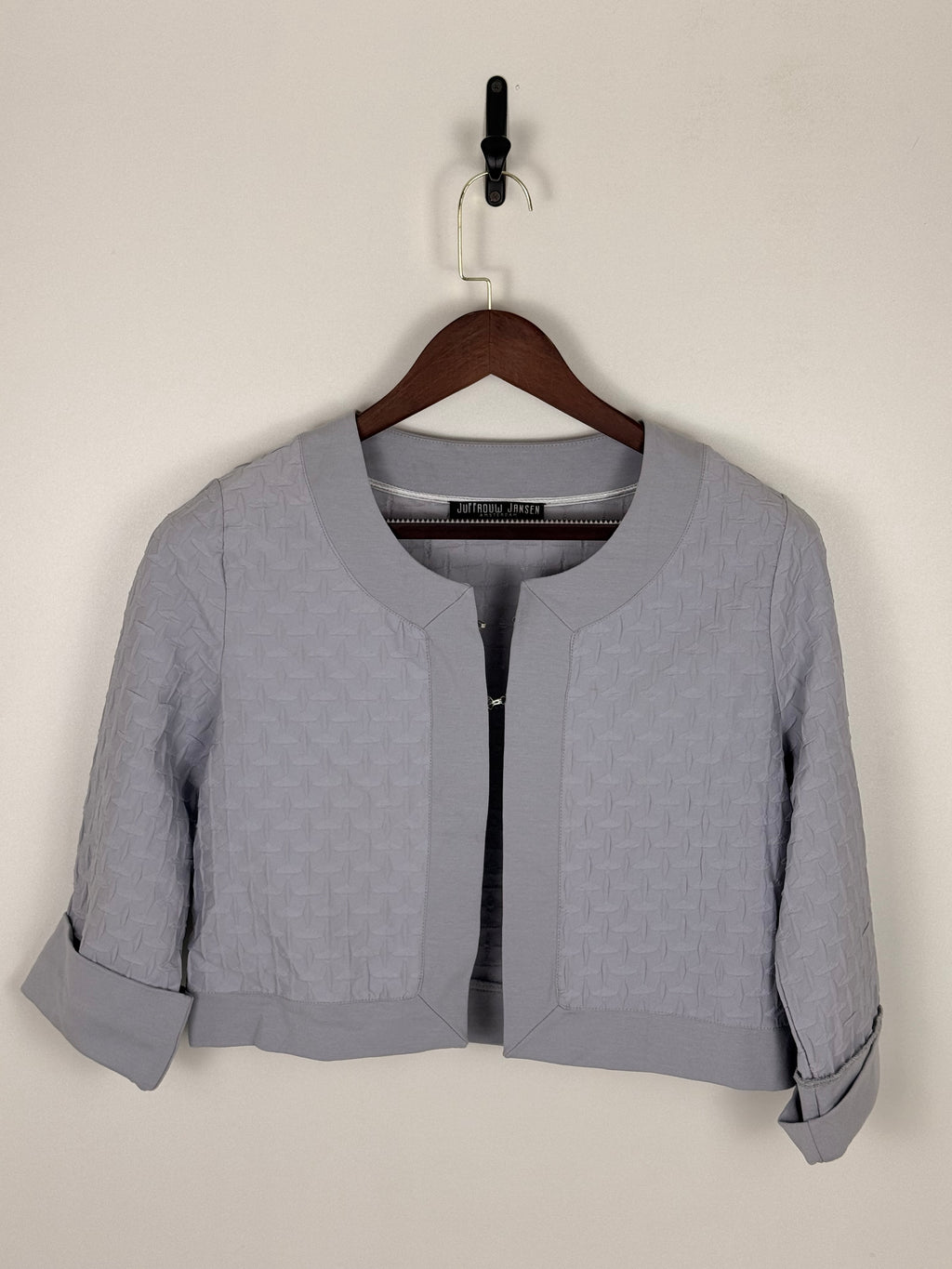 Cropped Open Front Jacket