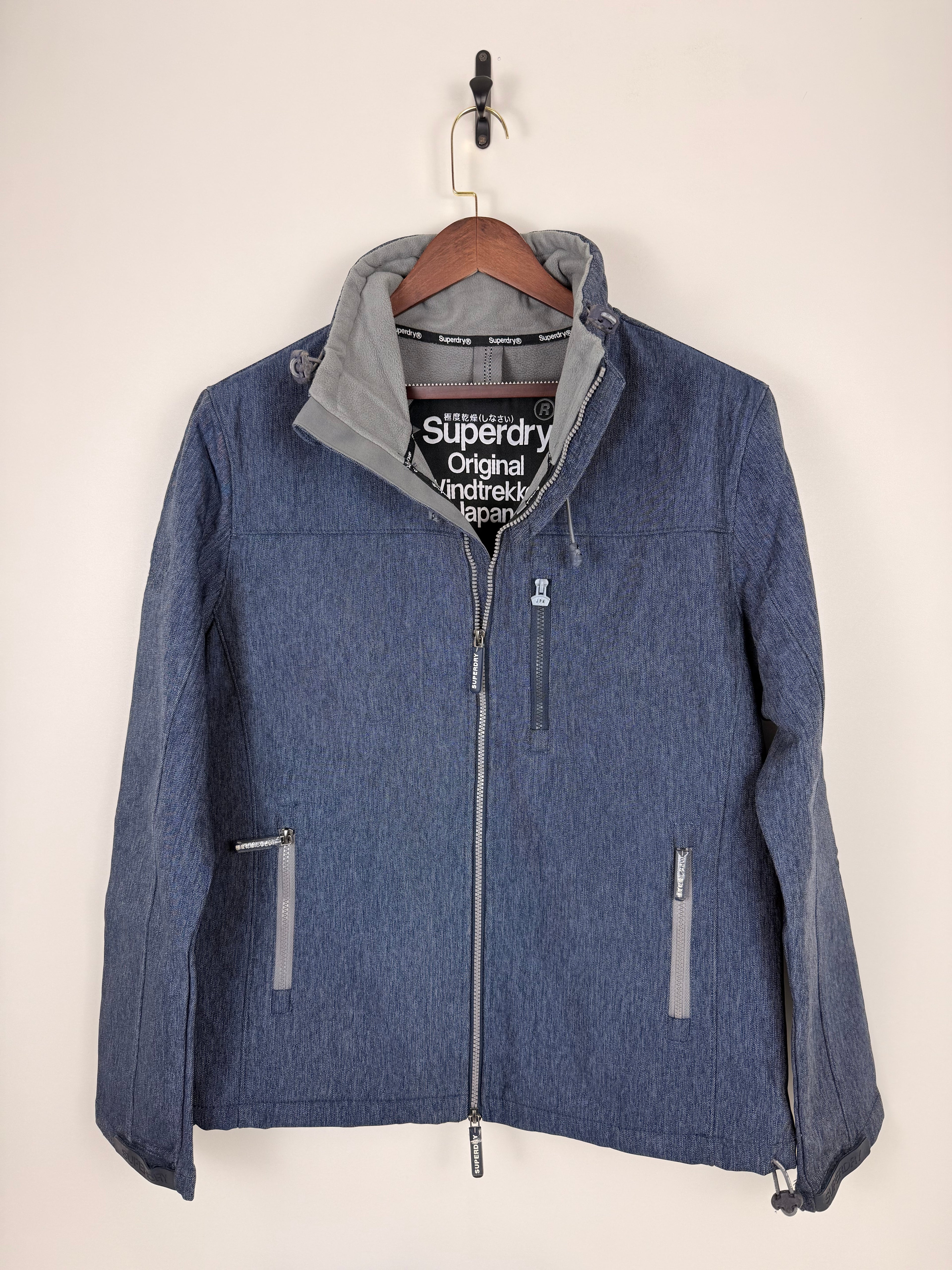 Superdry Windtrekker Fleece-Lined Softshell Jacket – Blue – 2XL