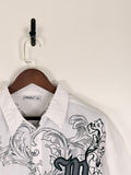 Okayy White Graphic Print Short-Sleeve Shirt | C:48 L:30
