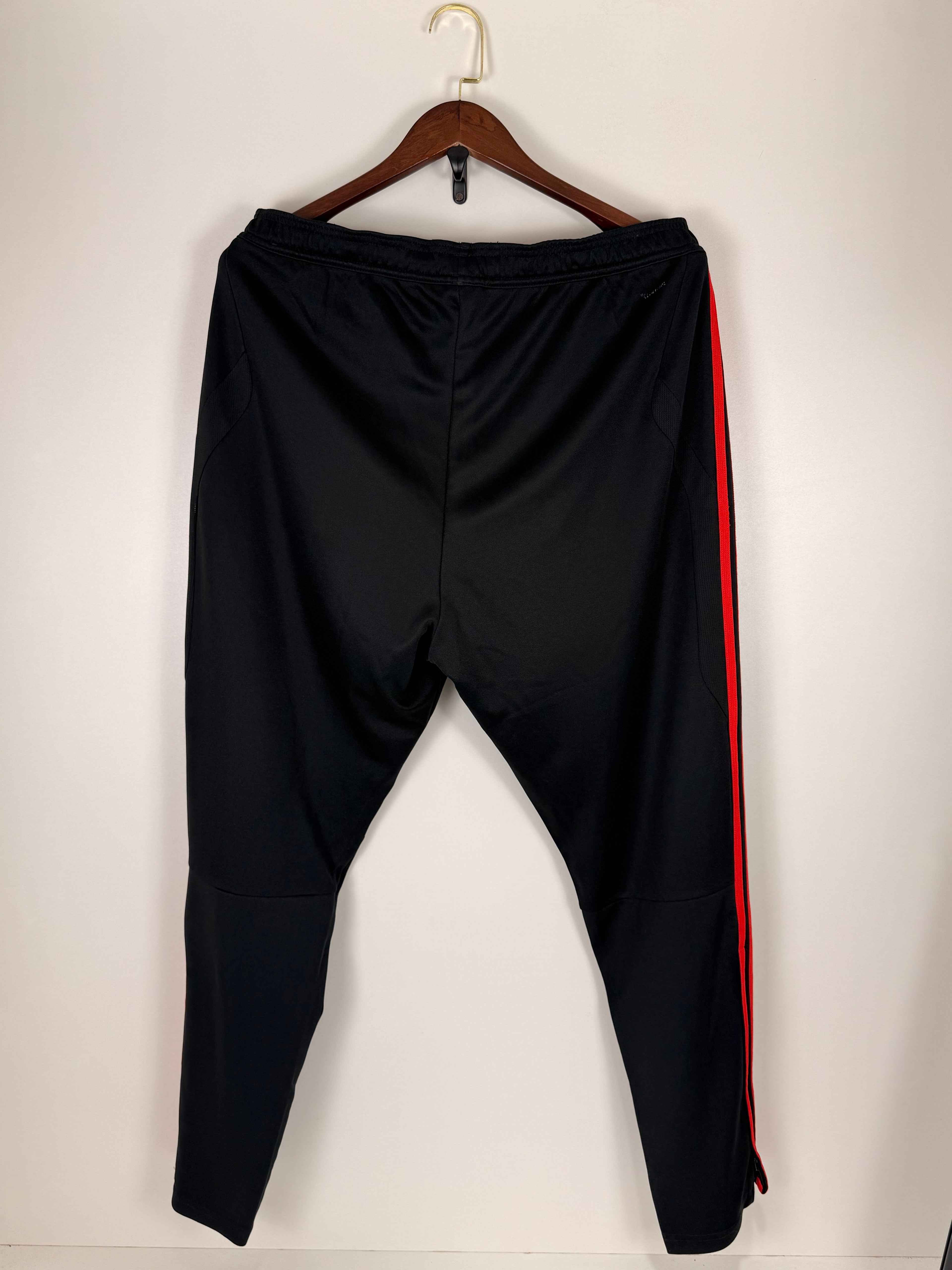 Adidas Tiro Black & Red 3-Stripes Track Pants | W:    L: