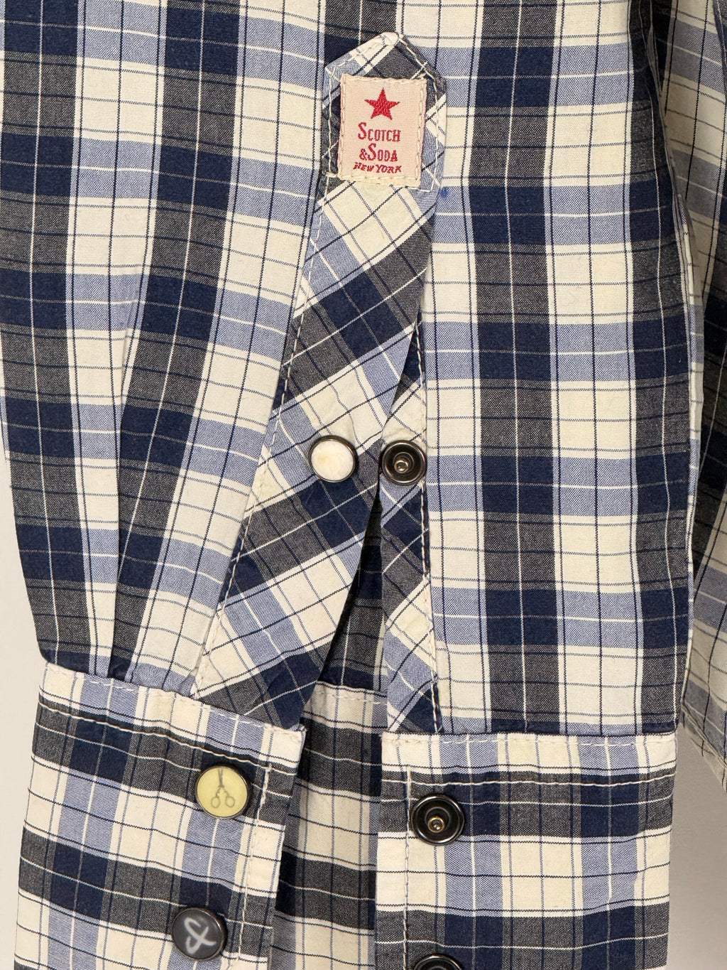 Scotch & Soda Vintage Plaid Patchwork Shirt | C:40 L:28