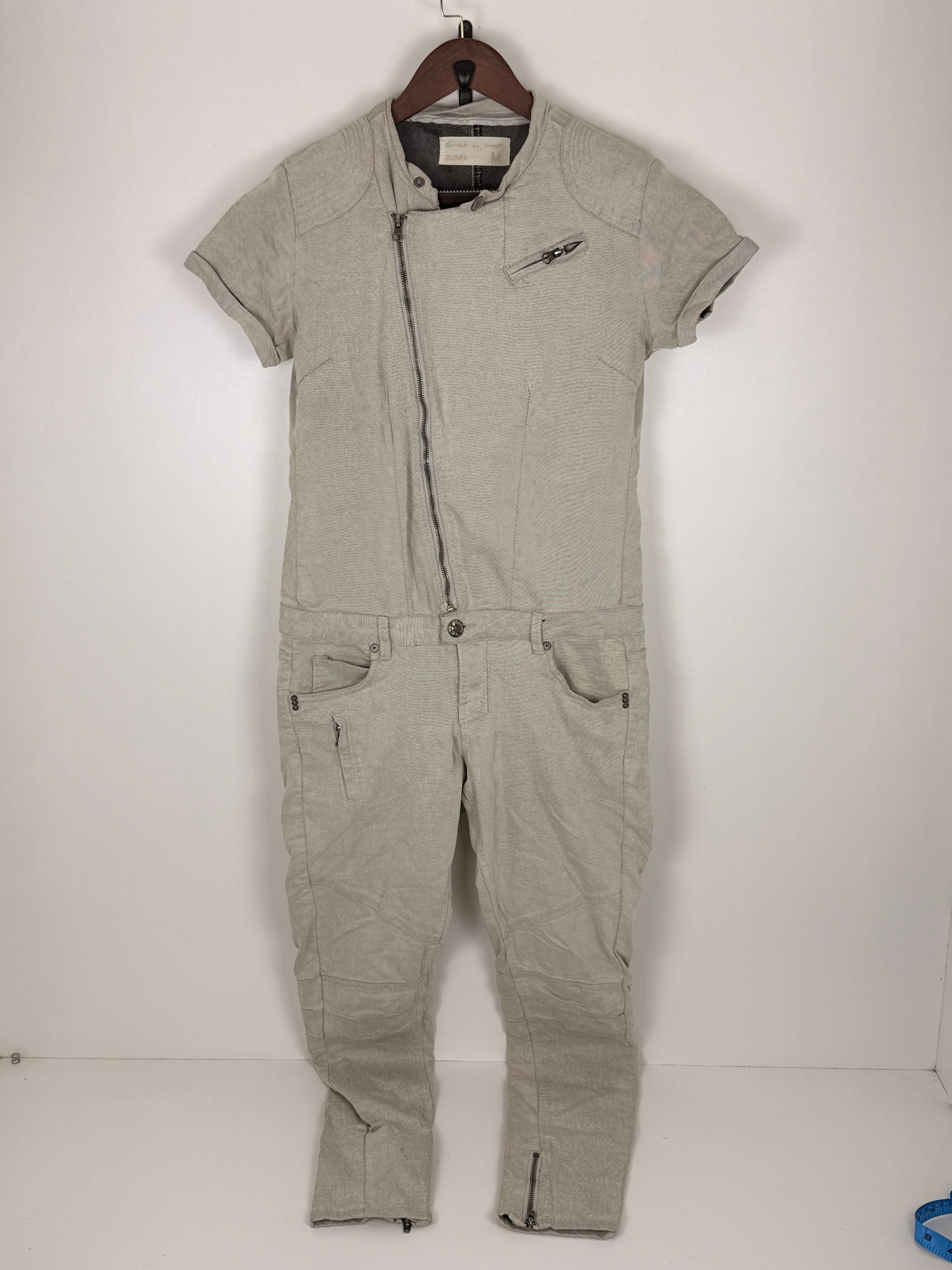 Zip Front Fitted Jump Suit