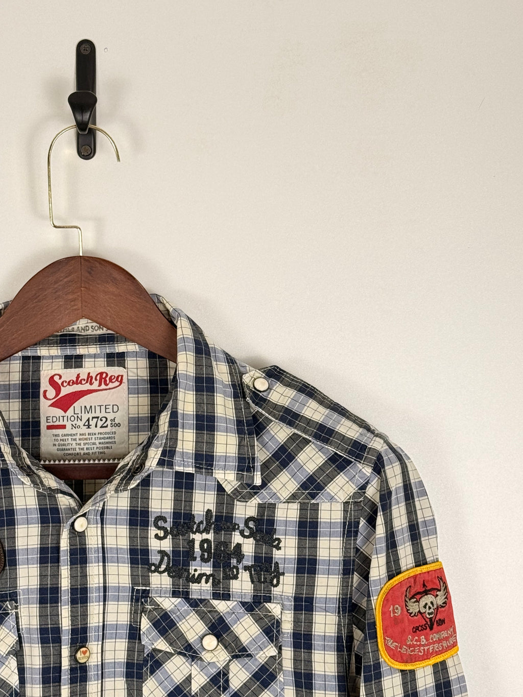 Scotch & Soda Vintage Plaid Patchwork Shirt | C:40 L:28