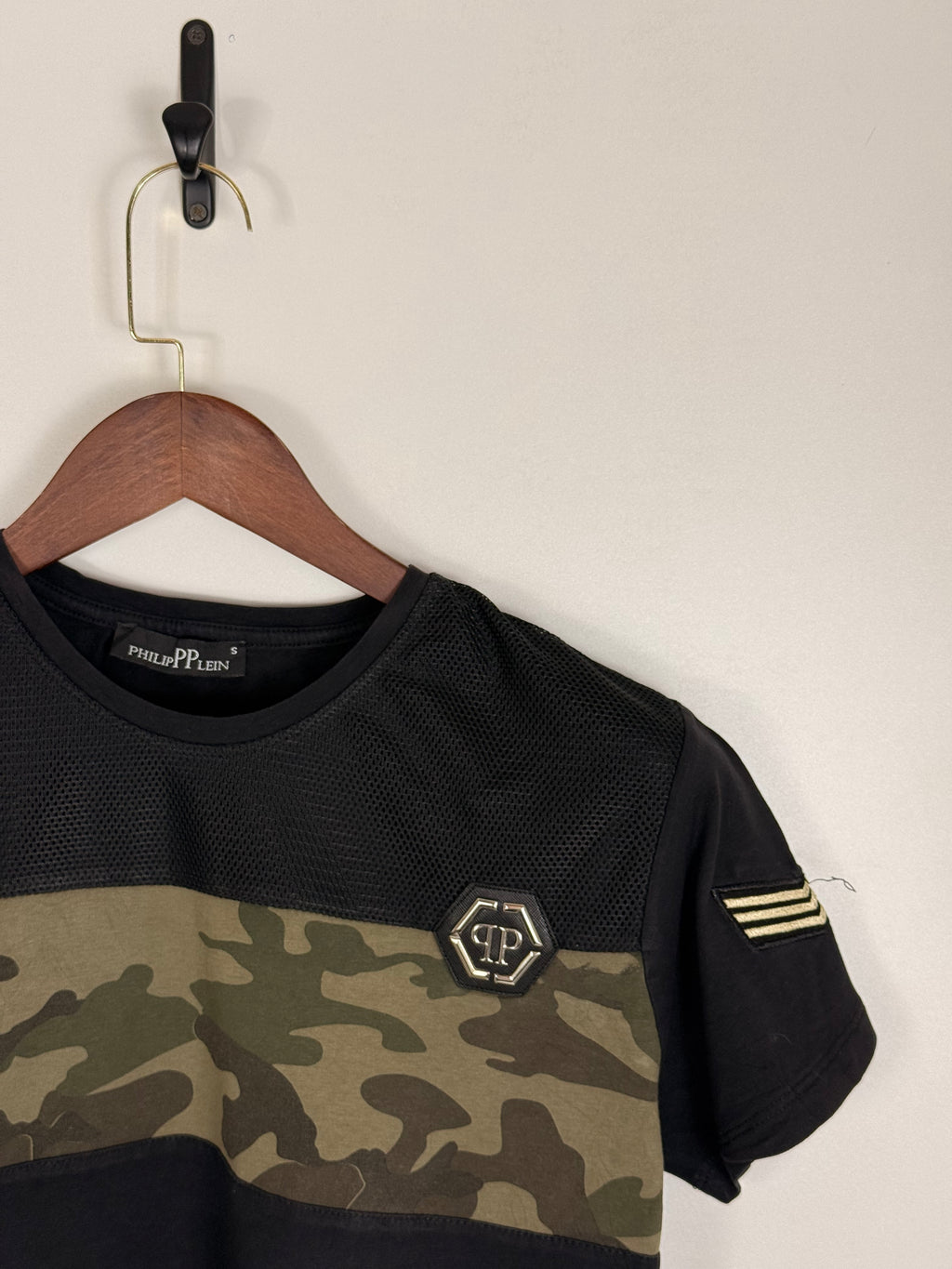 Philipp Plein Camo Panel Tee | C:40 L:25