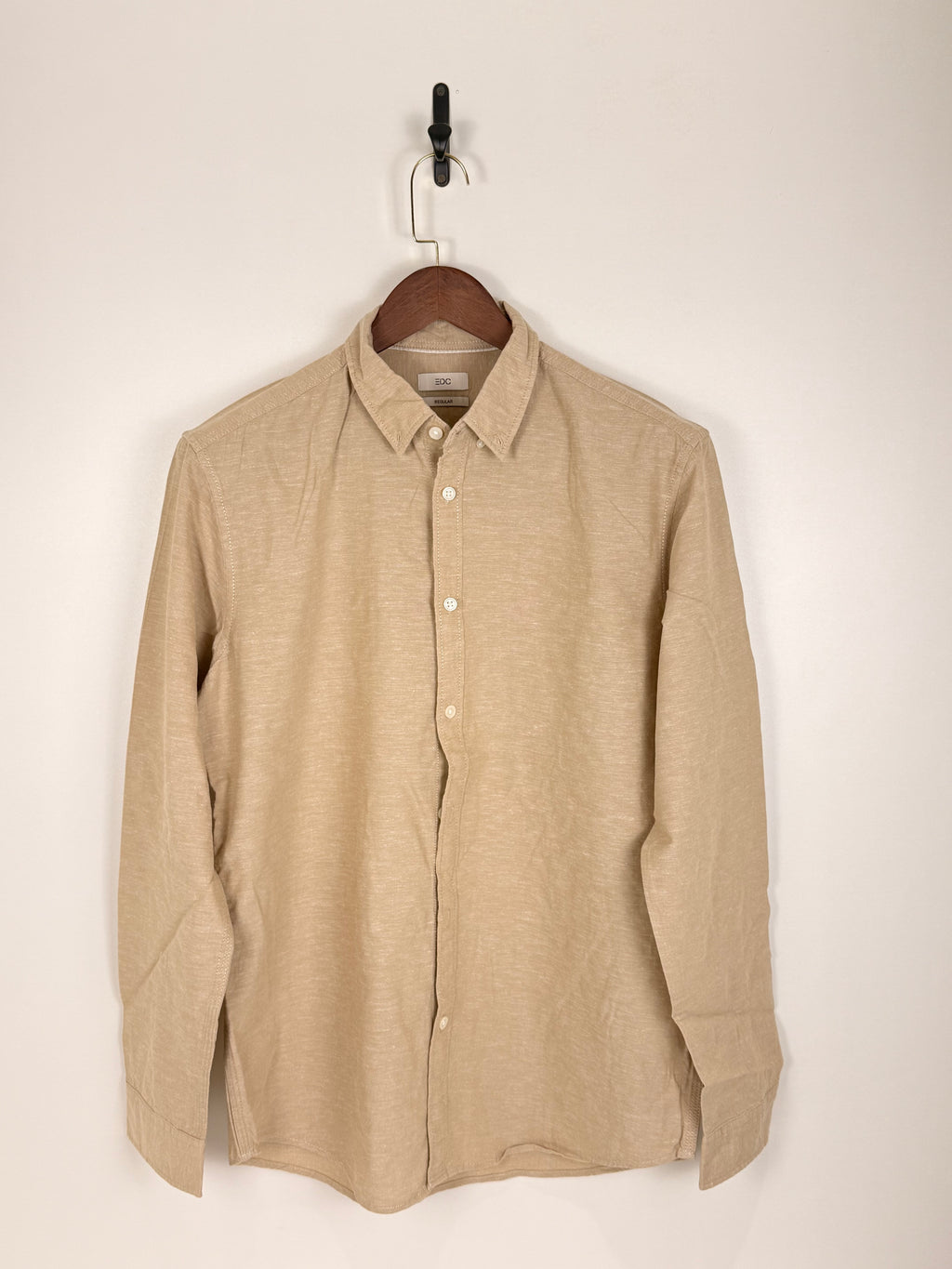 EDC Beige Textured Button-Down Shirt | C:46 L:30
