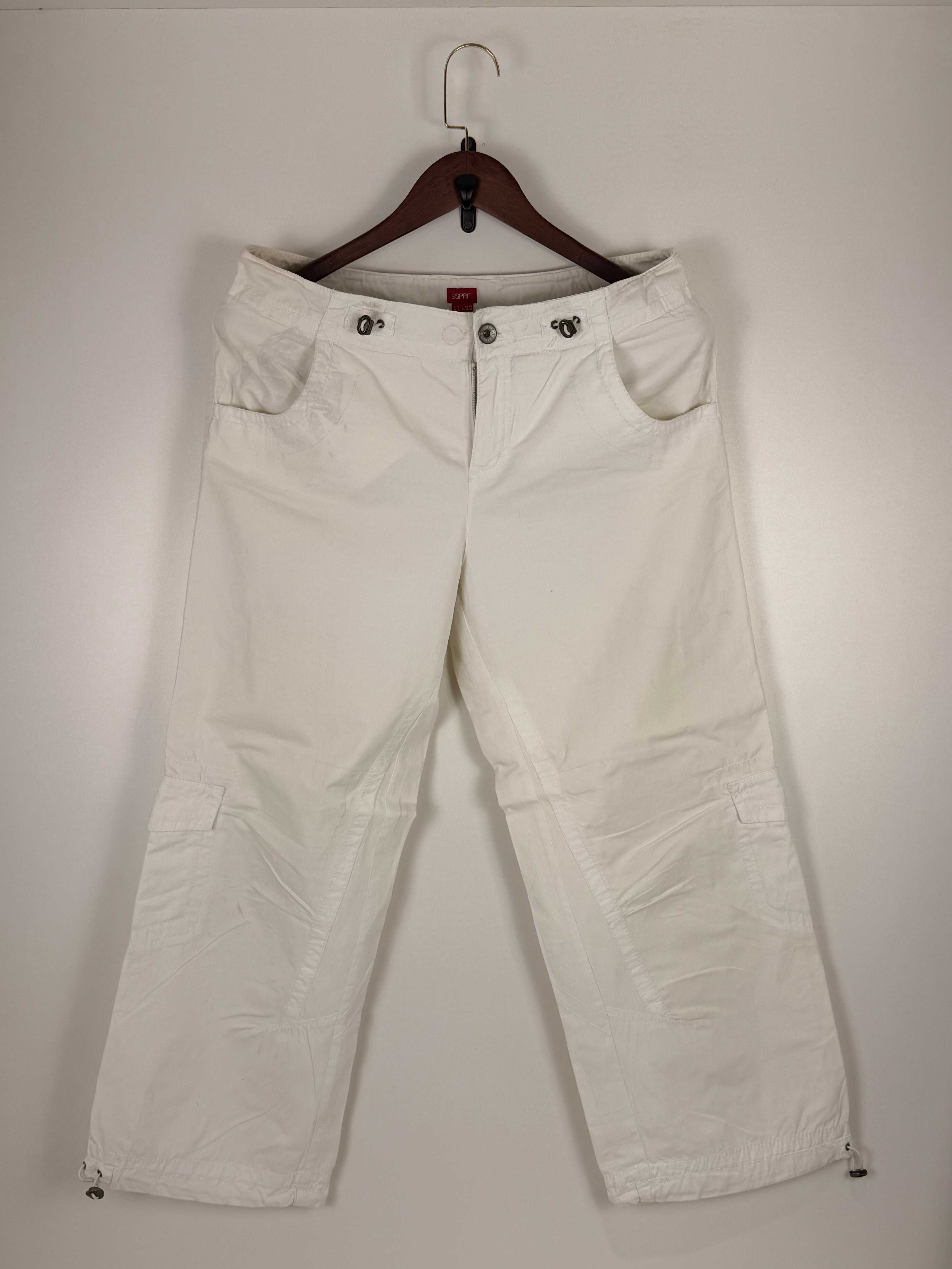 Esprit White Utility Capri Pants | C:34 L:35