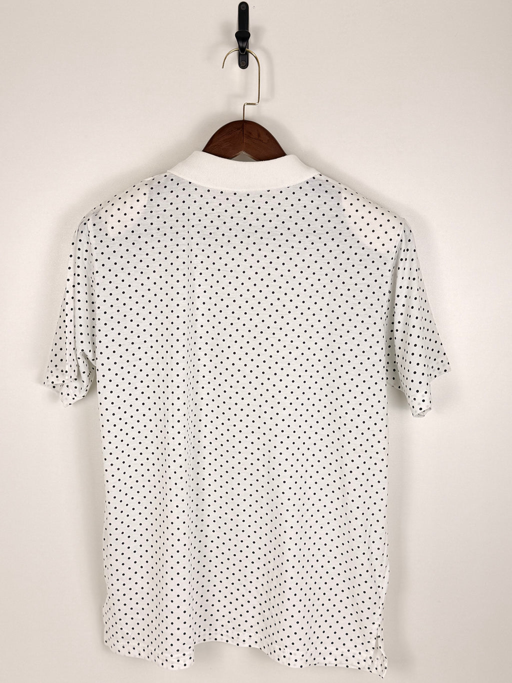 White Polka Dot Zip Polo | C:42 L:26
