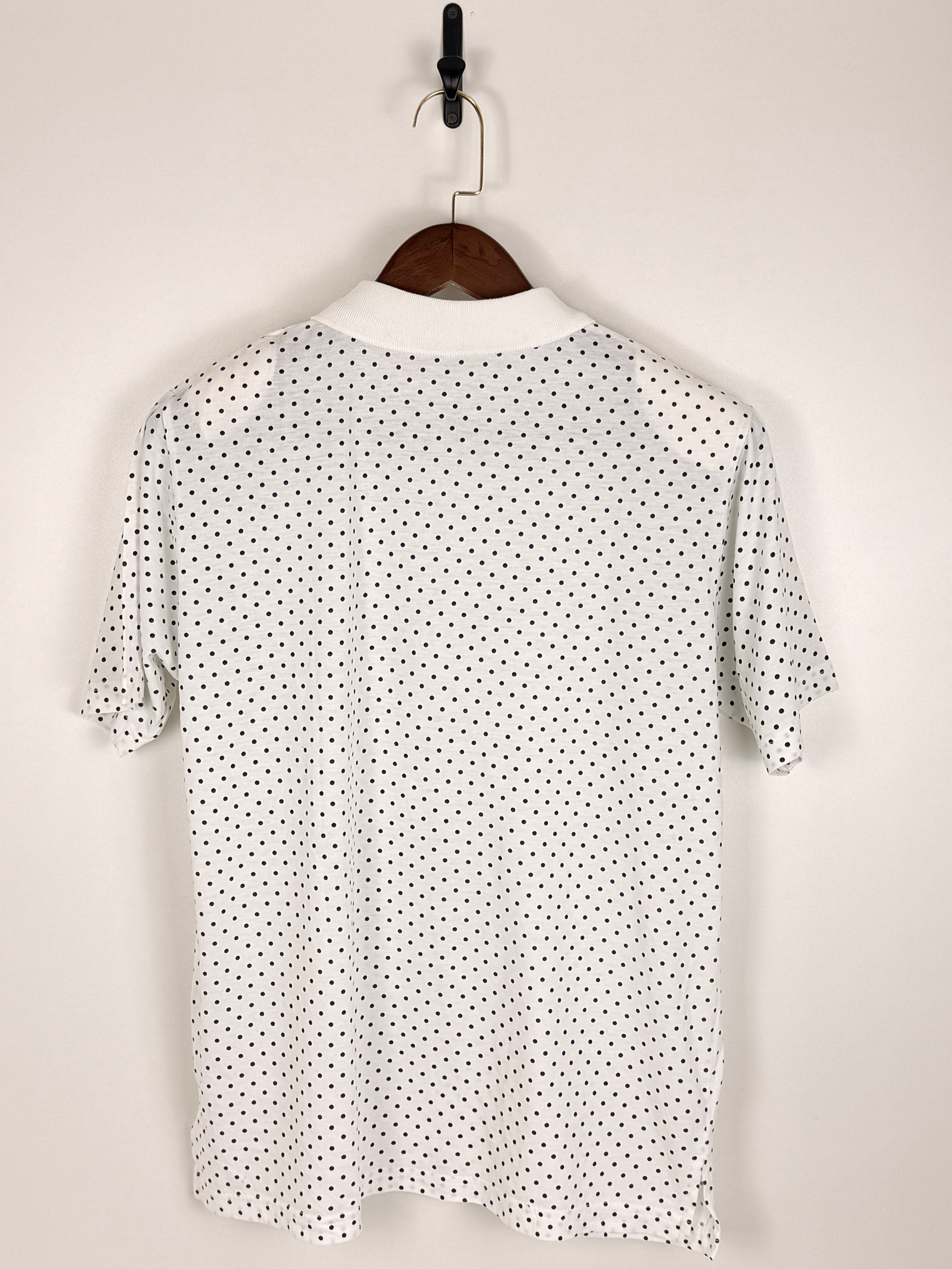 White Polka Dot Zip Polo | C:42 L:26