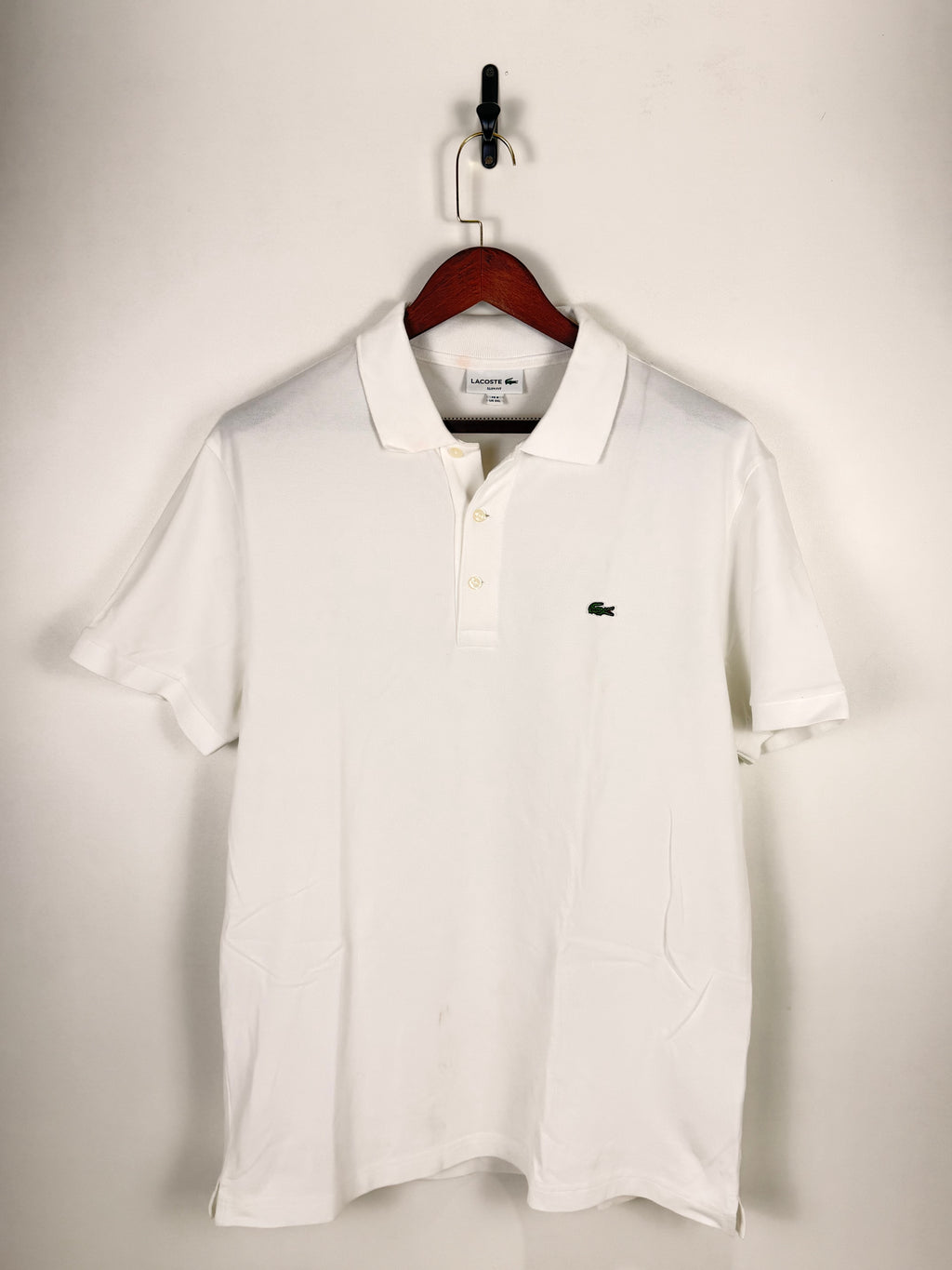 Lacoste White Slim Fit Polo | C:45 L:30