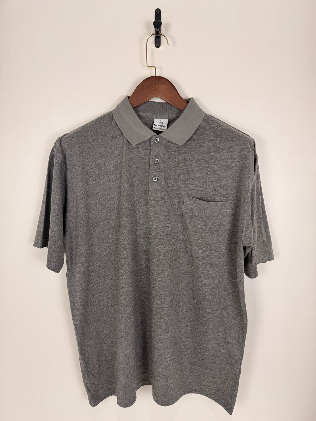 Enrico Mori Classic Grey Polo Shirt | C:48 L:28