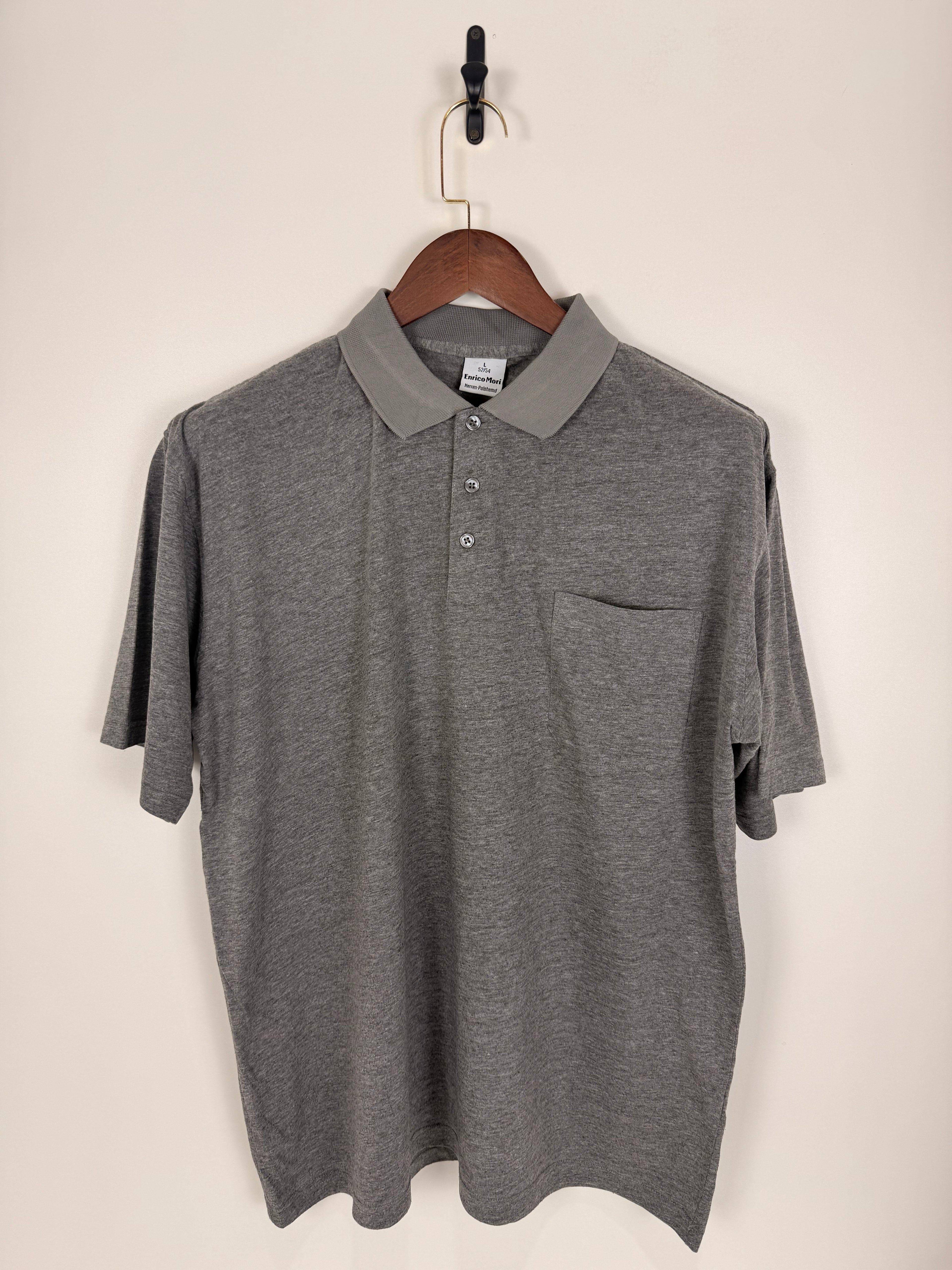 Enrico Mori Classic Grey Polo Shirt | C:48 L:28