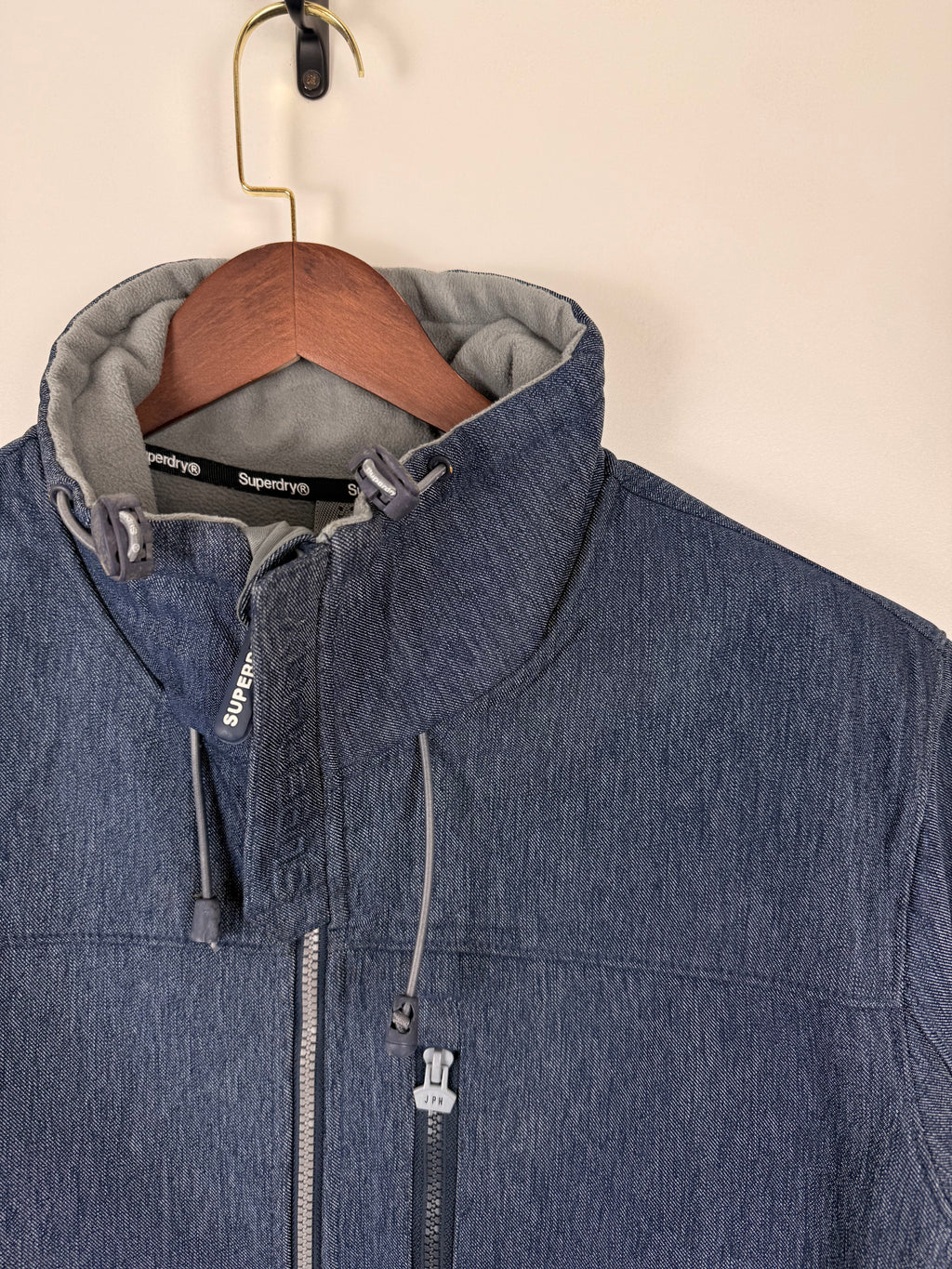 Superdry Windtrekker Fleece-Lined Softshell Jacket – Blue – 2XL