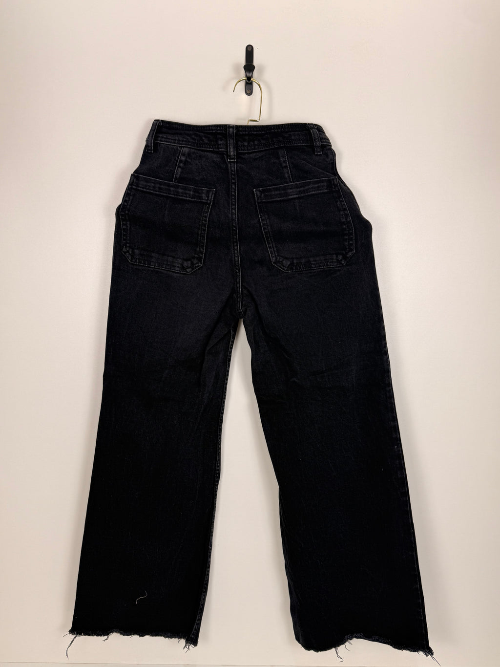 Mango High Waist Wide Leg Cropped Jeans