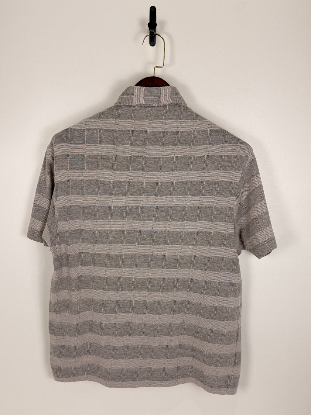 Canda Grey Plaid Short-Sleeve Shirt | C:40 L:25