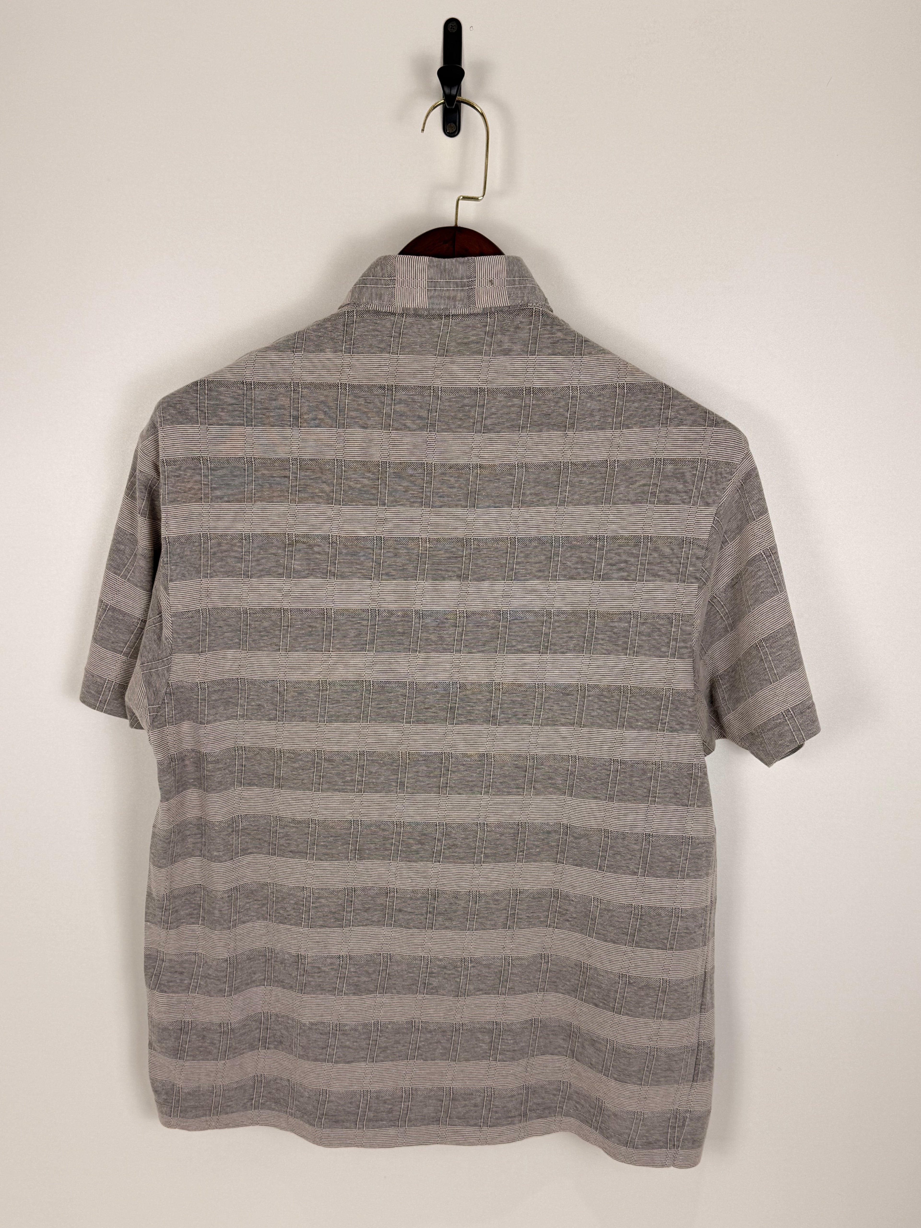 Canda Grey Plaid Short-Sleeve Shirt | C:40 L:25