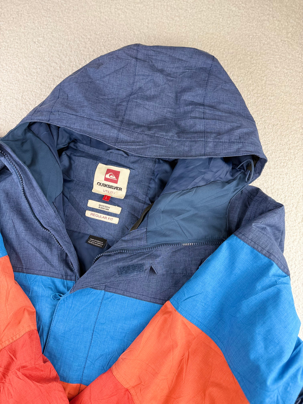 Duck Down Quiksilver Colorblock Hooded Snow Jacket | C:50 L:31