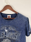 Harley-Davidson Graphic Tee - Navy Acid Wash | Chest: 40 Length: 29