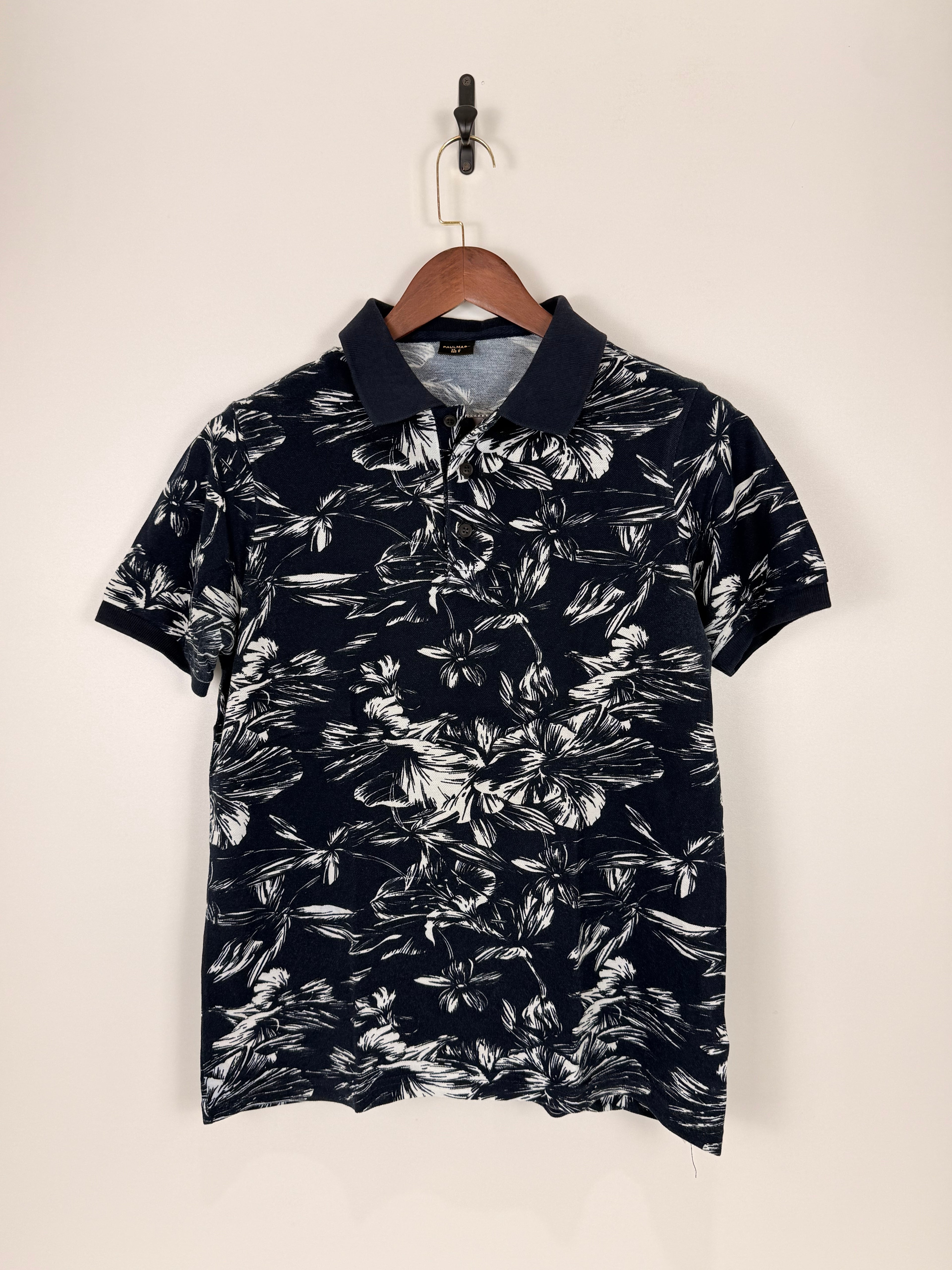 Paul Mark Navy Floral Polo | C:42 L:26
