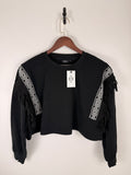 Fringe Cropped Sweatshirt
