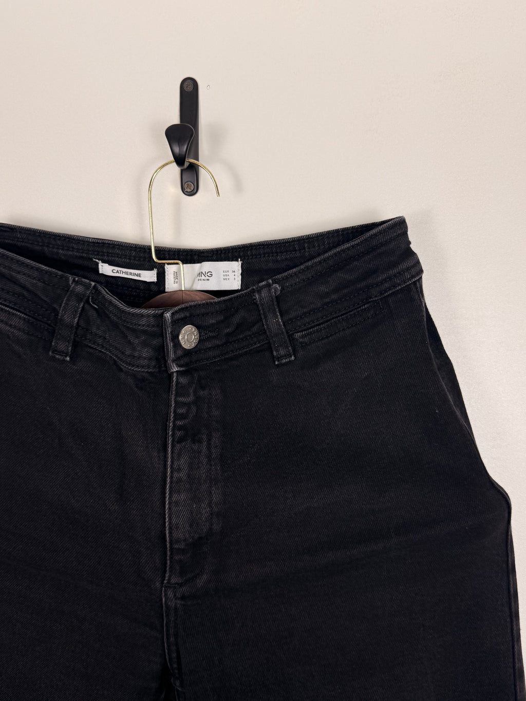 Mango High Waist Wide Leg Cropped Jeans